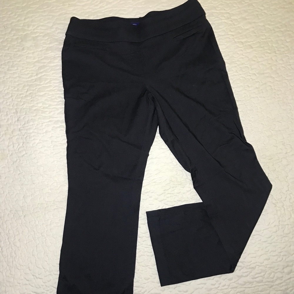 Grey dress pant with elastic waistband